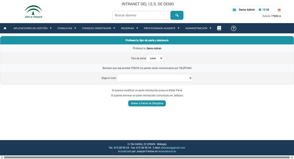 Alta de parte de disciplina